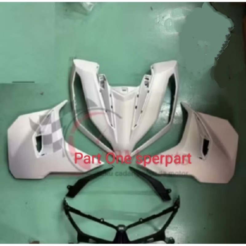 body set depan tameng Lampu Vario 125 new gen 2 K2V  warna PUTIH