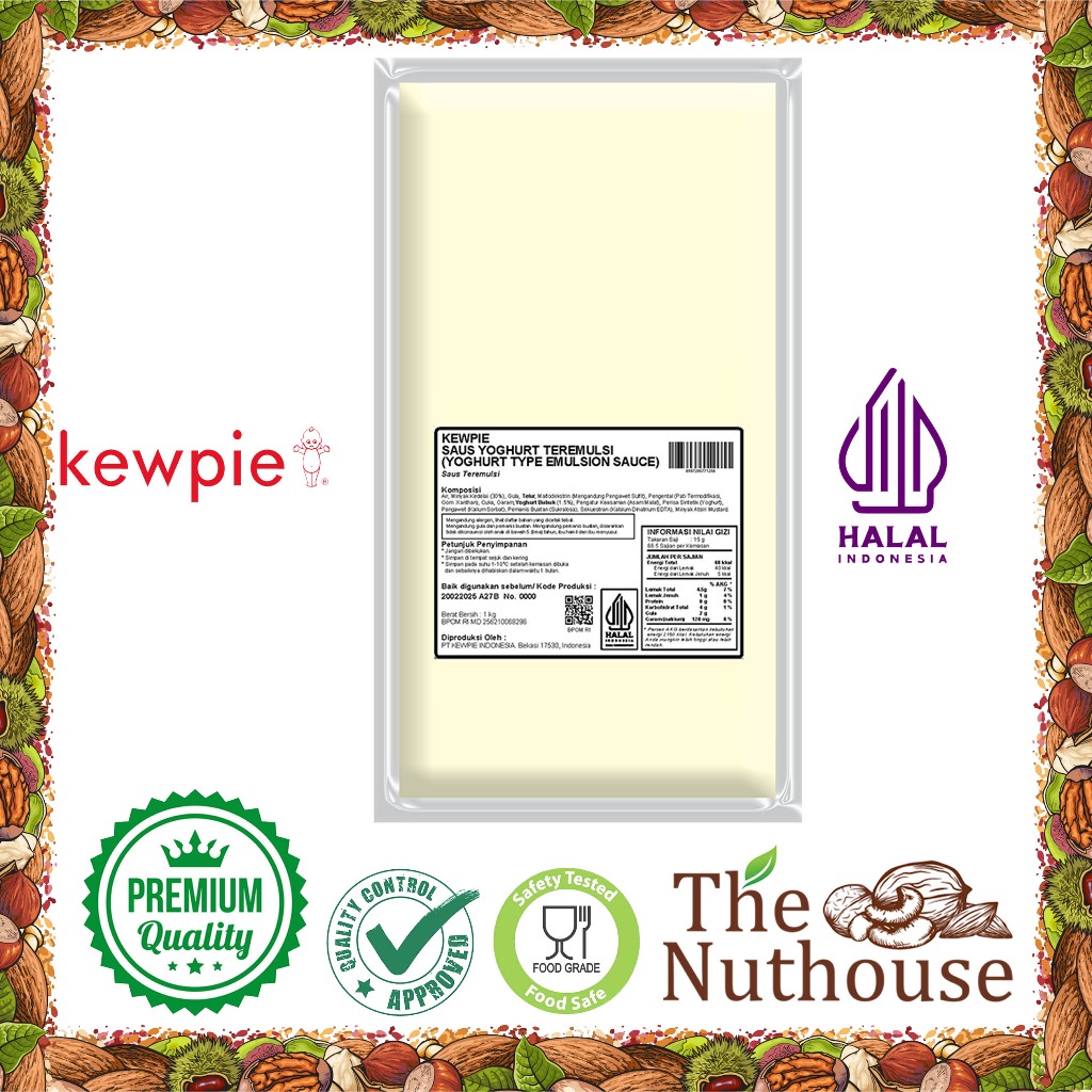 

Kewpie Cooking Sauce Yoghurt Mayo / Saus Mayonnaise Yoghurt Teremulsi 1kg [HALAL]