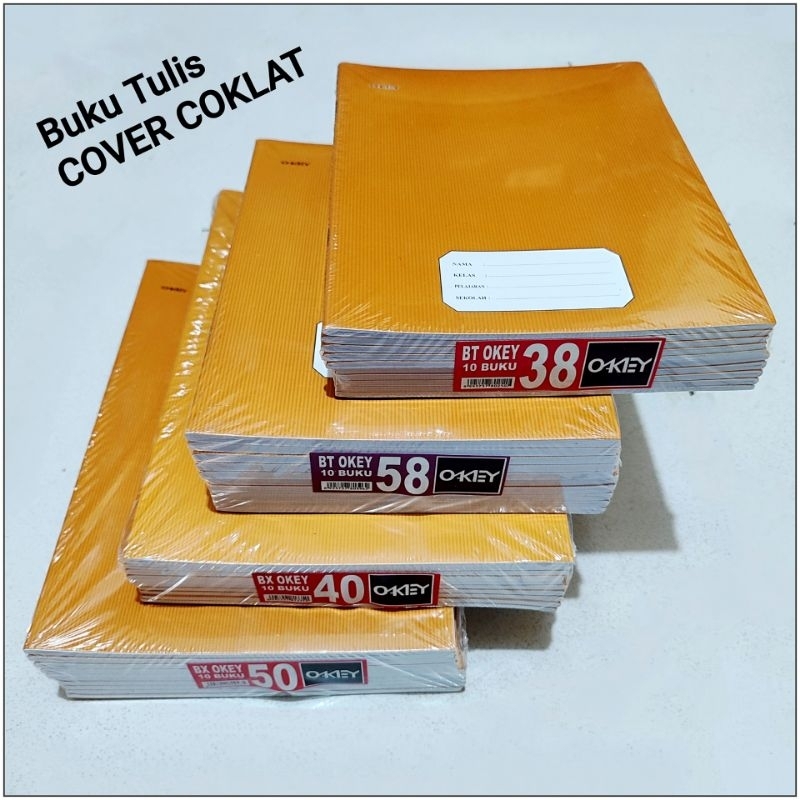 

HJK 1 Pak Buku Tulis Cover Coklat 38,58,40,50 Isi 10 Buku ( Kwarto & Campus ) Packing Aman
