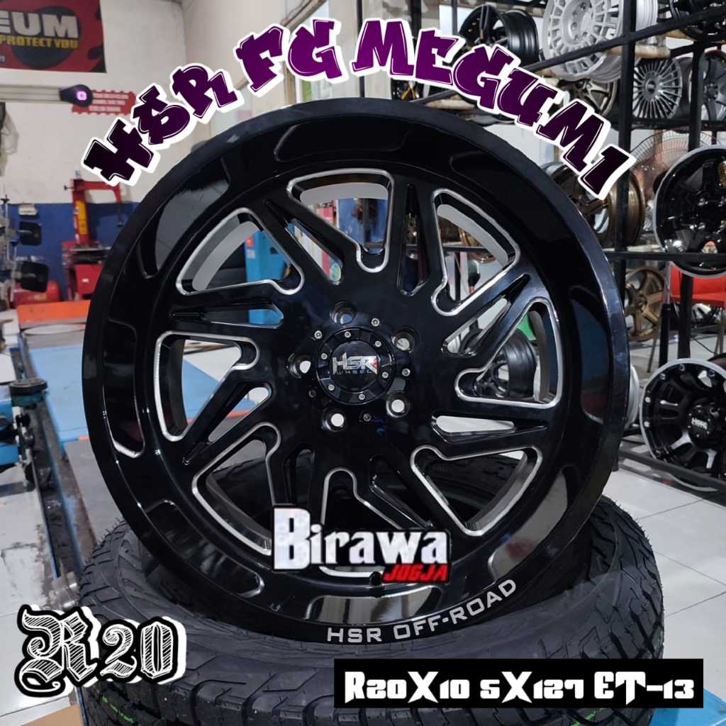 Velg Racing Original HSR FG Megumi Ring 20 Pcd 5X127 Untuk Mobil Rubicon Sahara Dodge Journey