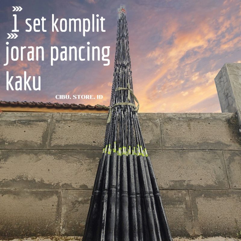 1 set joran pancing kaku bahan fiber fullset