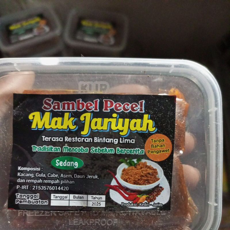 

Sambelpecel/oleh oleh/rasa kualitas restoran bintang 5