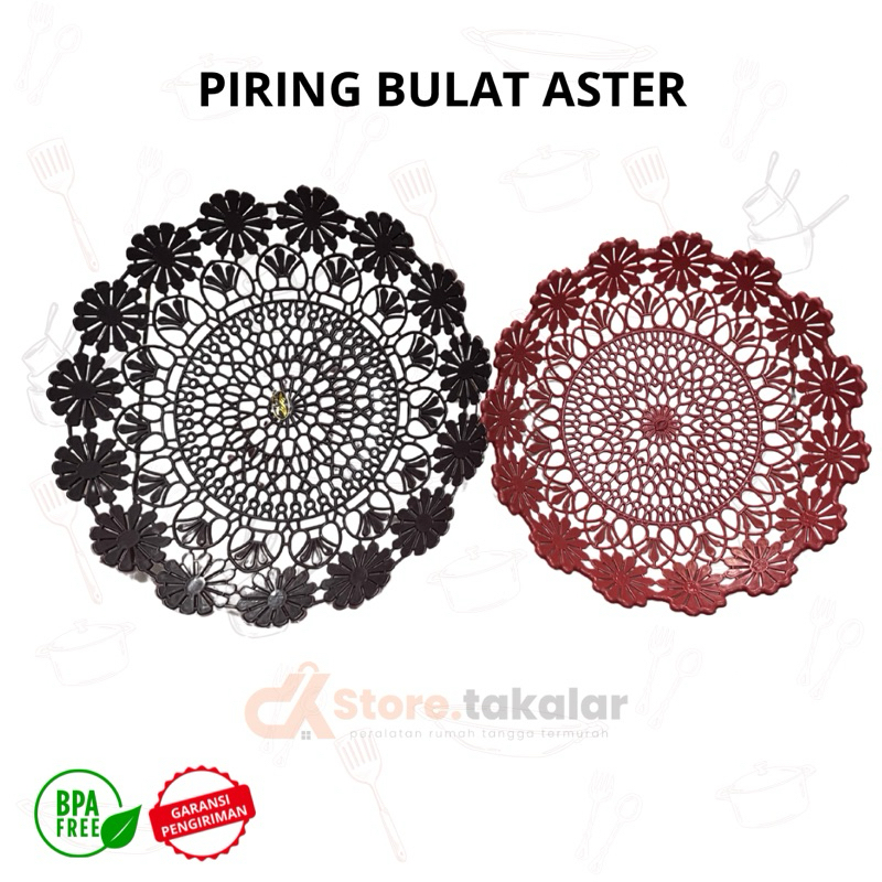 PIRING DAUN COKLAT BESAR KECIL / TATAKAN NASI BUNGKUS / PIRING ROTAN PLASTIK