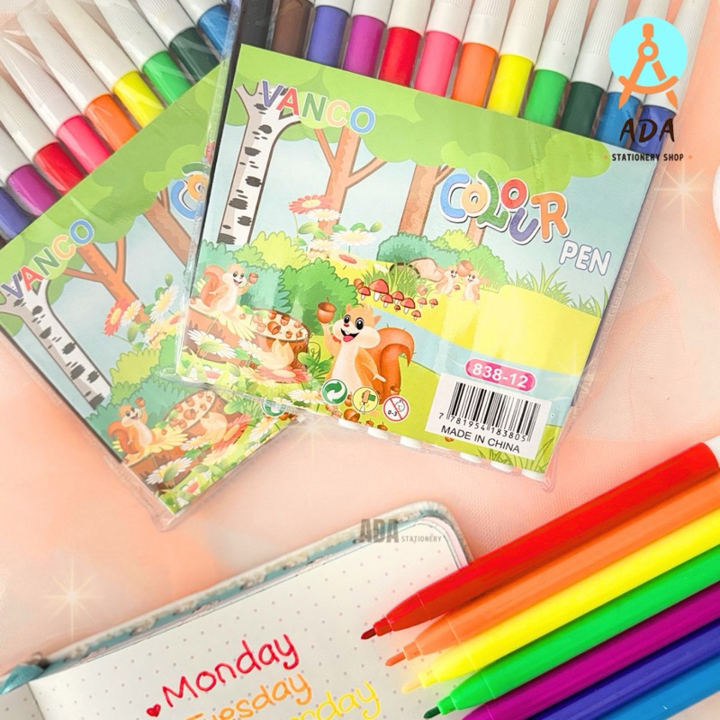 

(1 Set) Spidol VANCO 838-12 / MARKER Set/ spidol warna