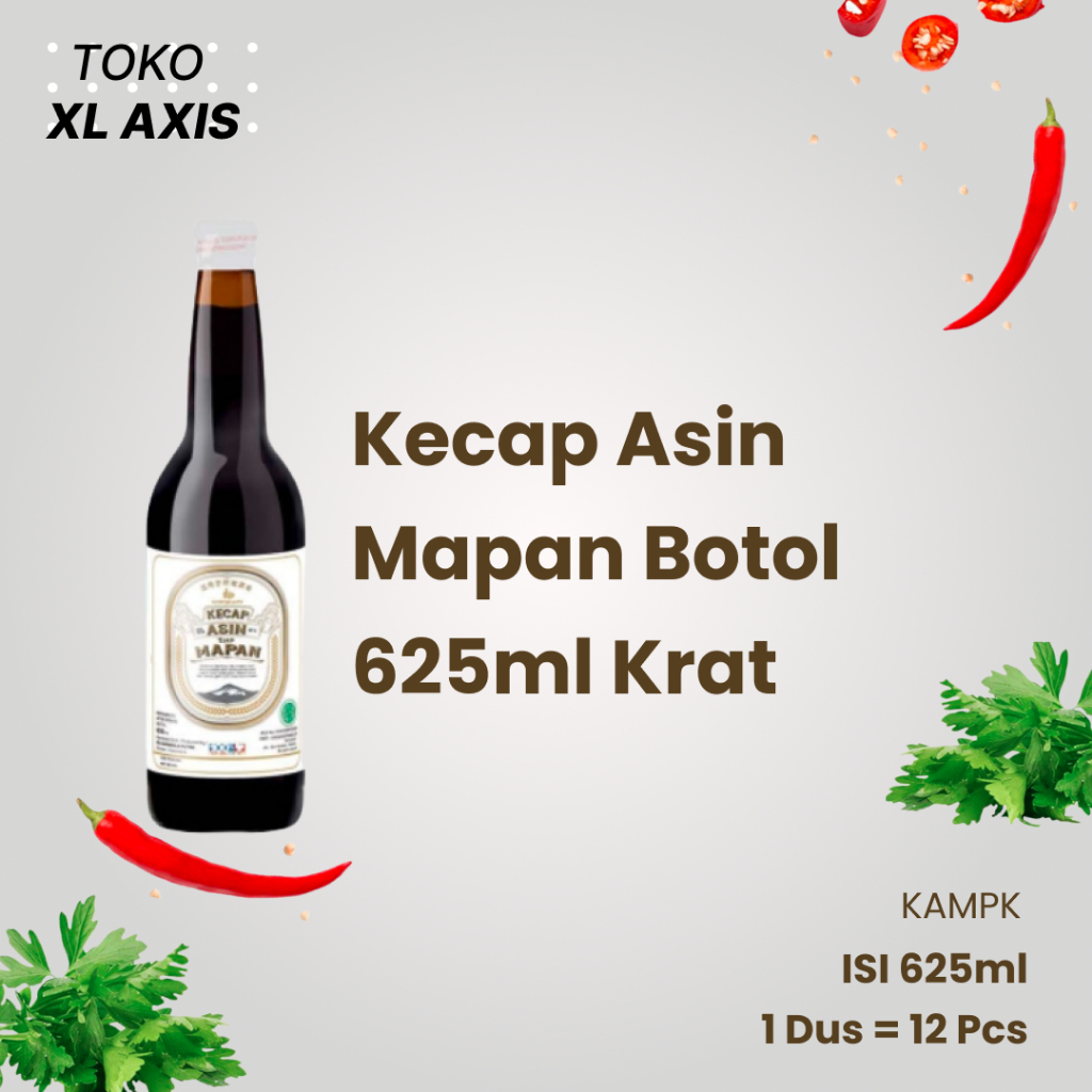 

Kecap Asin Mapan Botol 625ml Krat