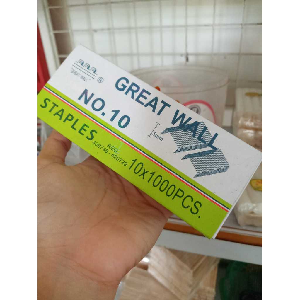 

Refill/Isi Staples Greatwall no 10 ORI (Pak)Isi 10 Pack