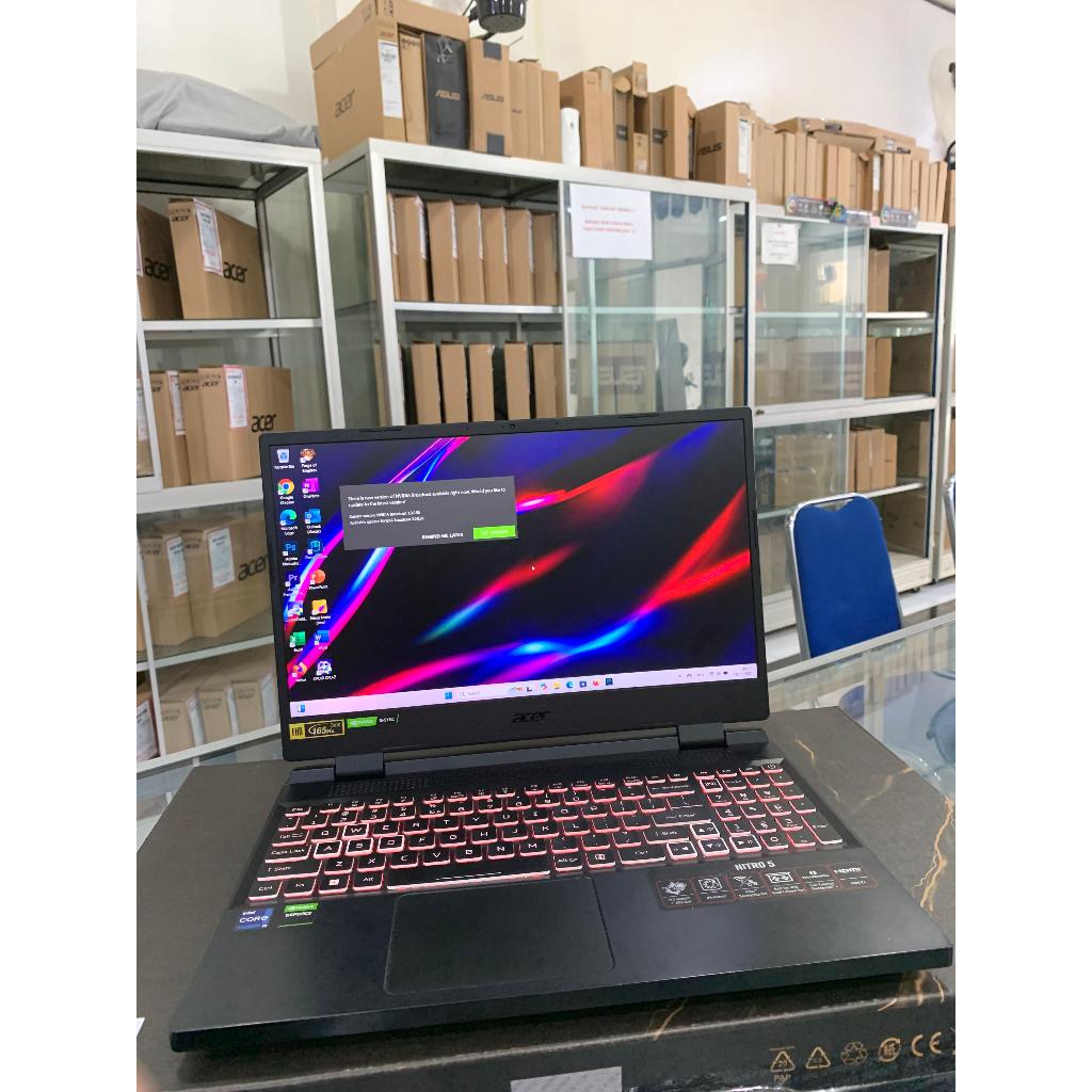 ACER GAMING MURAH NITRO 5 AN515 core i9-12 RAM 16GB/SSD 512GB VGA RTX 3060 6GB LAYAR15"FHD WIN11