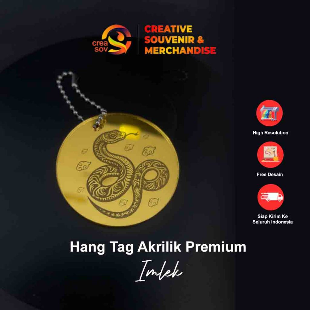 

Creasov - Hangtag Akrilik Imlek Chinese Hang Tag Hiasan New Year Akrilik Hampers Imlek Murah 4 x 4 cm