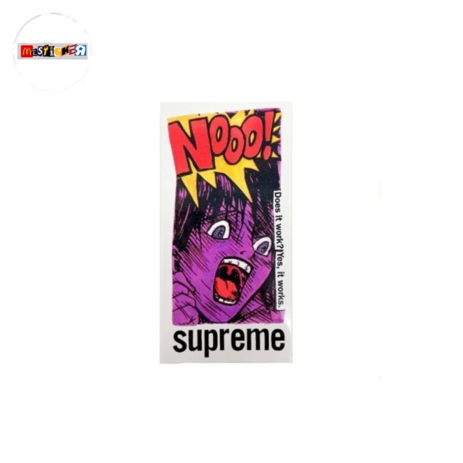 

sticker Supreme does it work graphic stiker streetwear anime