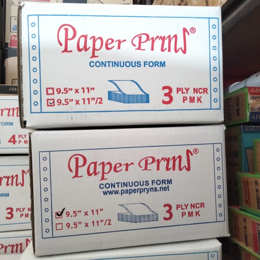 

Continuous Form Paperpryns 9,5 x 11 K-3 Full & K-3 Bagi 2
