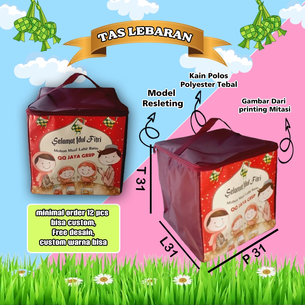 

Tas Souvenir Parcel Lebaran Kubus Jumbo Custom