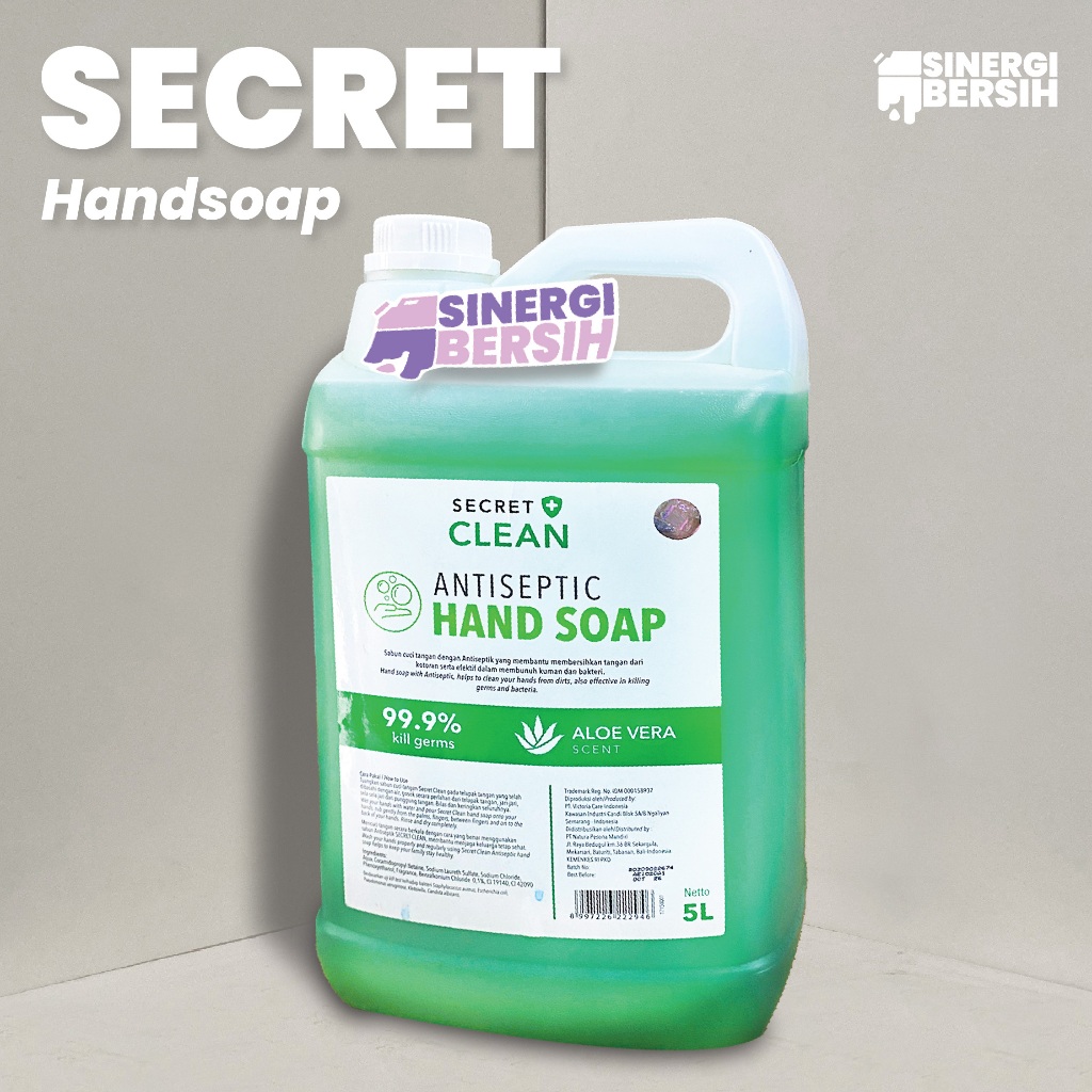Secret Clean Handsoap Aloe Vera 5 Liter - Sabun cuci tangan gel Hand wash