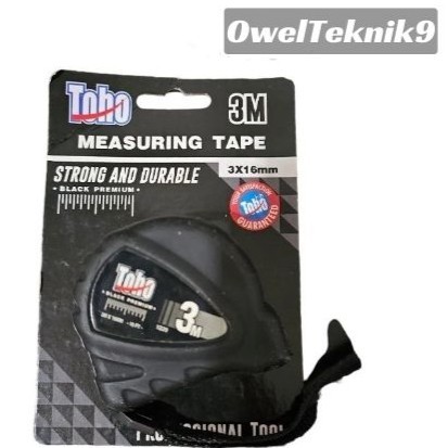 OwelTeknik9 - Meteran TOHO 3M Black Premium/Meteran Tukang 3M TOHO