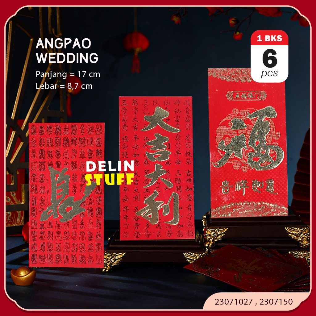 

Angpao Panjang Wedding Tebal Angpao Wedding Angpao Pernikahan Angpau Wedding isi 6 pcs (23071027 2307150)