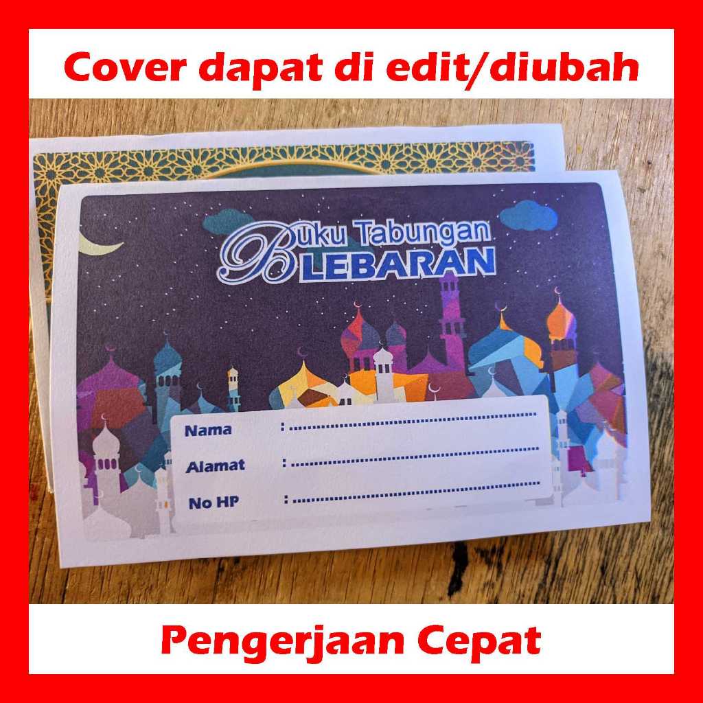 

Buku Tabungan Lebaran - MASJID GELAP MALAM - Custom Cover - Isi 20 Halaman