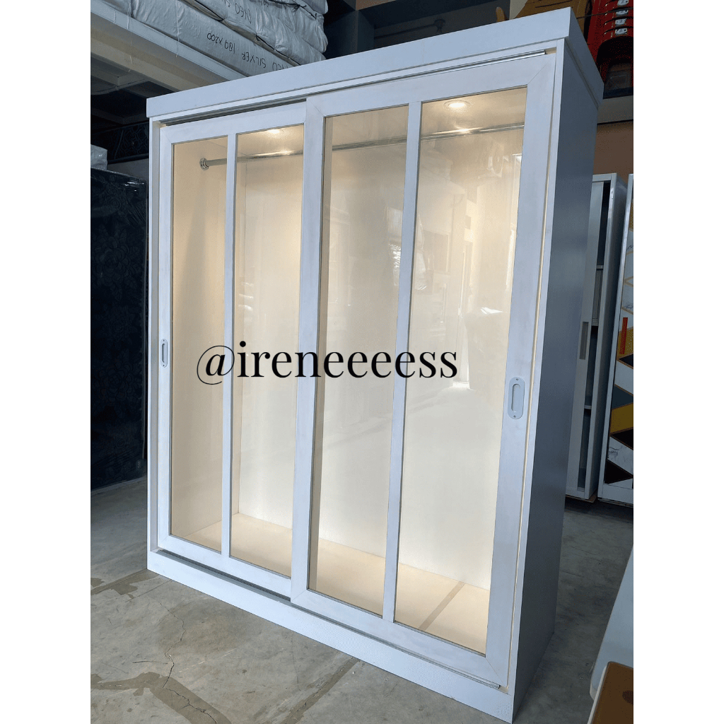 [ LEMARI KHUSUS GANTUNGAN ] LEMARI PAKAIAN GAMIS JUMBO FULL GANTUNGAN PINTU SLIDING KACA