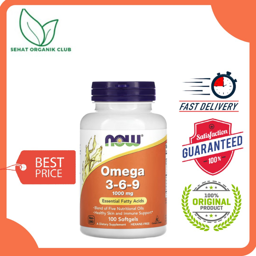 Now Foods Omega 369 3 6 9 omega 3-6-9 1000 mg 100 Softgel