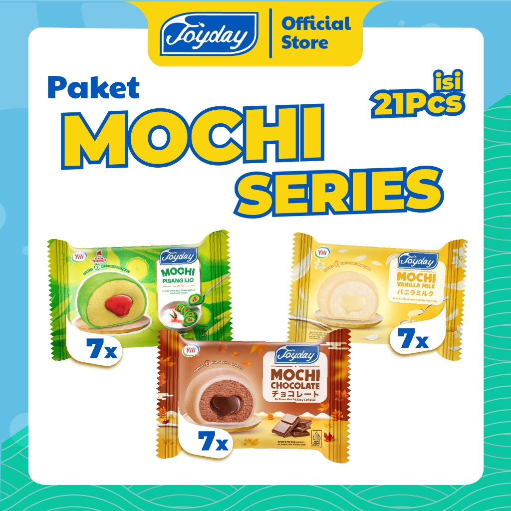 

Joyday Ice Cream PAKET MOCHI SERIES - Isi 21 pcs Es Krim Mix