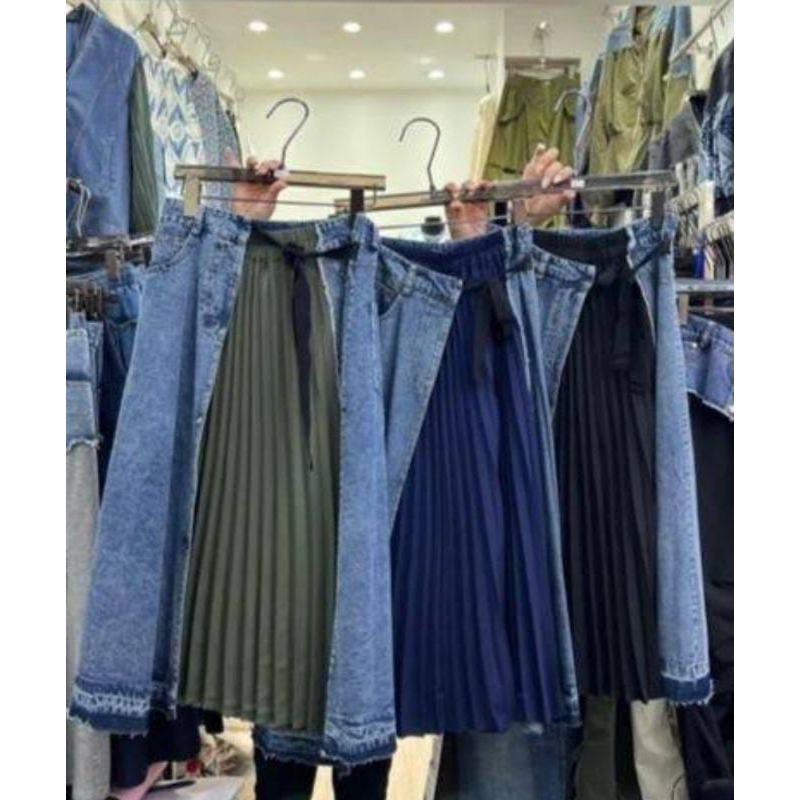 NEW ROK NAGITA / ROK DENIM - HITAM