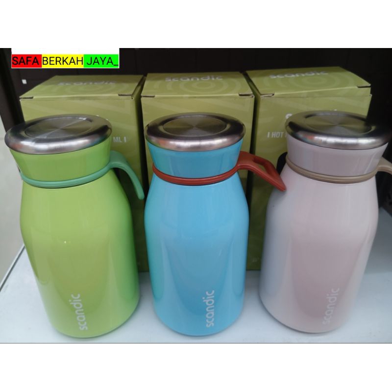 Scandic stainless vacum handle bottle tumbler 350ml/thermos botol minum panas/dingin