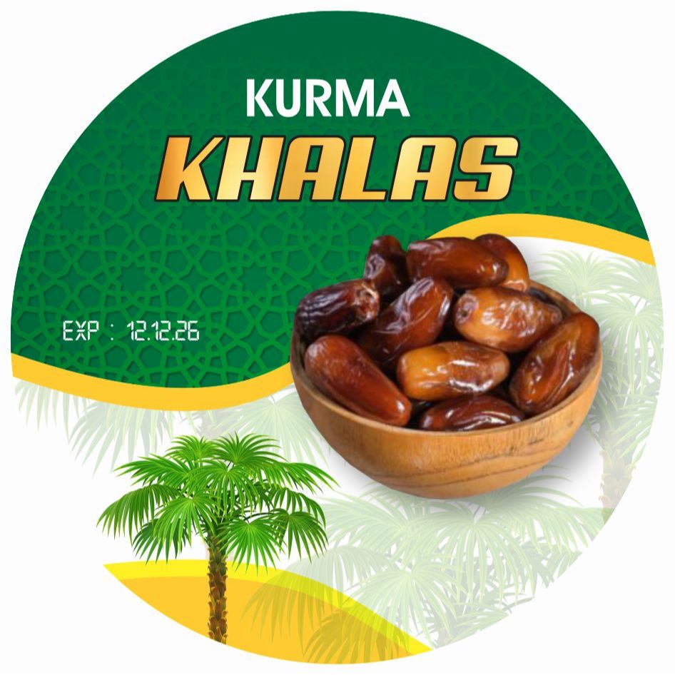 

STIKER KURMA KHALAS / STIKER KURMA / LABEL KURMA / BEST SELLER //STIKER KURMA/RAMADAN/RAMADHAN.