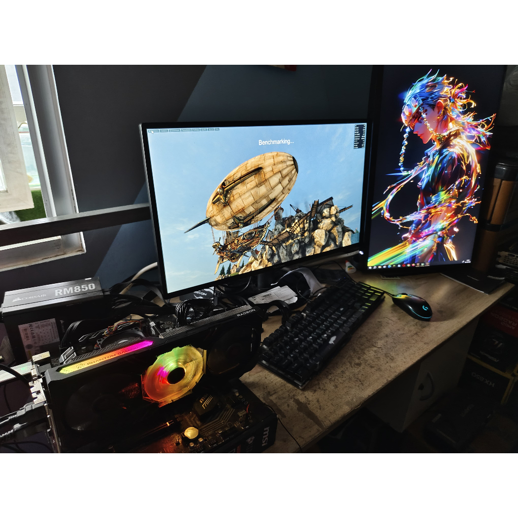 RX 6600XT Asrock RX 6600XT 8Gb DDR6 Phantom Gaming Mulus Segel Garansi