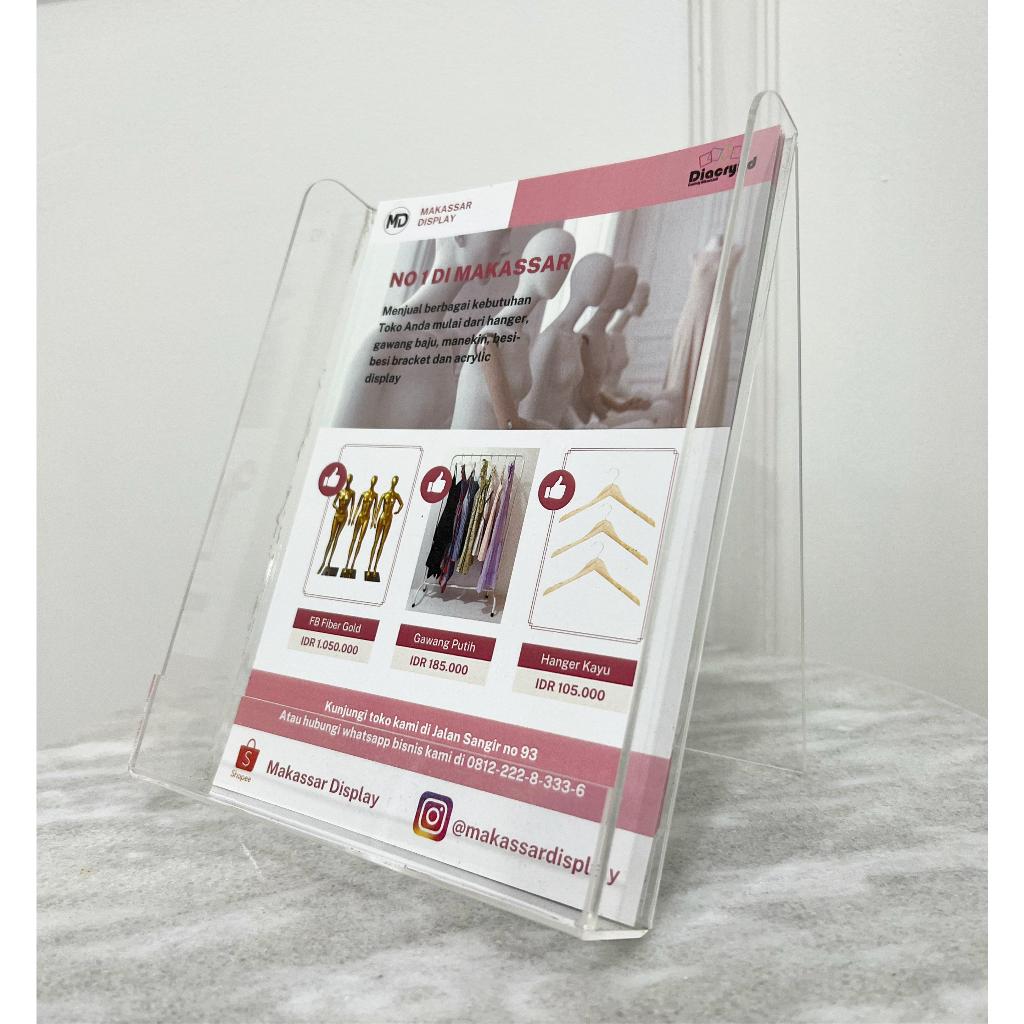 

Akrilik Brosur | Acrylic Stand Brochure | Akrilik Kertas Iklan | Akrilik Display Brosur