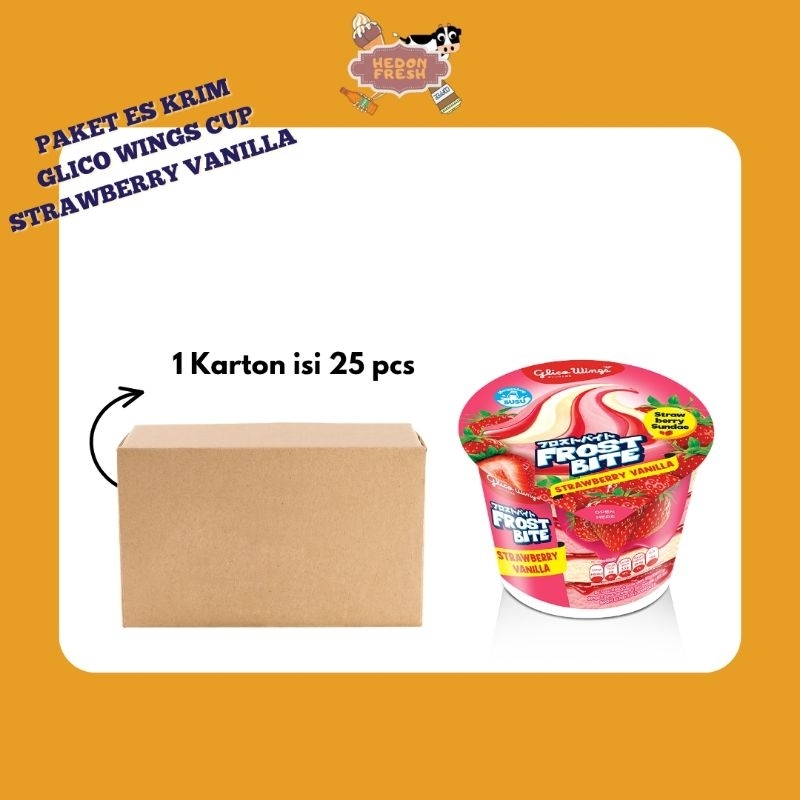 

Paket Es Krim Glico Wings Frostbite Strawberry Vanilla Cup 90ML