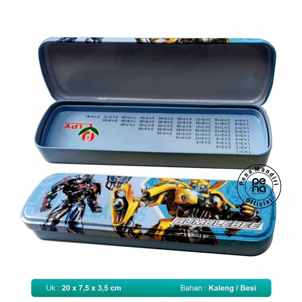 

Kotak Pensil Kaleng Karakter Tempat Pensil Pencil Case Tepak Transformer