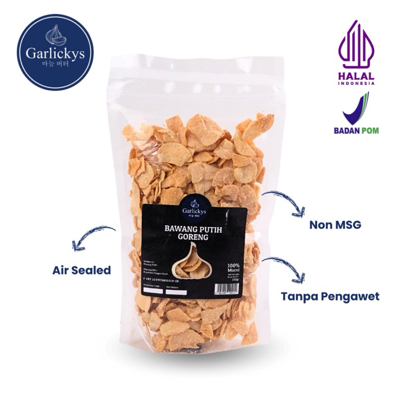 

BAWANG PUTIH GORENG TANPA MSG TANPA TEPUNG GARLICKY 100GR