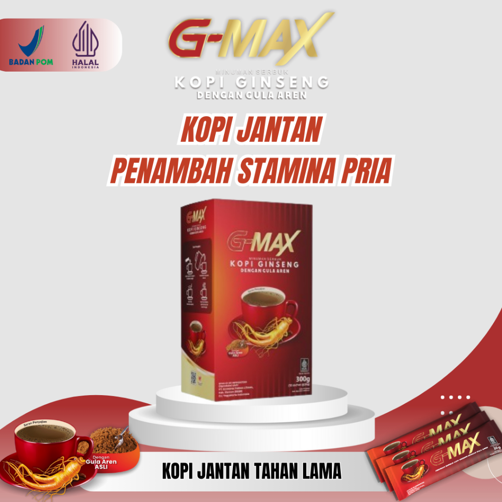 

GMAX ORIGINAL SERBUK KOPI Penambah ENERGI UNTUK PRIA SUDAH BPOM