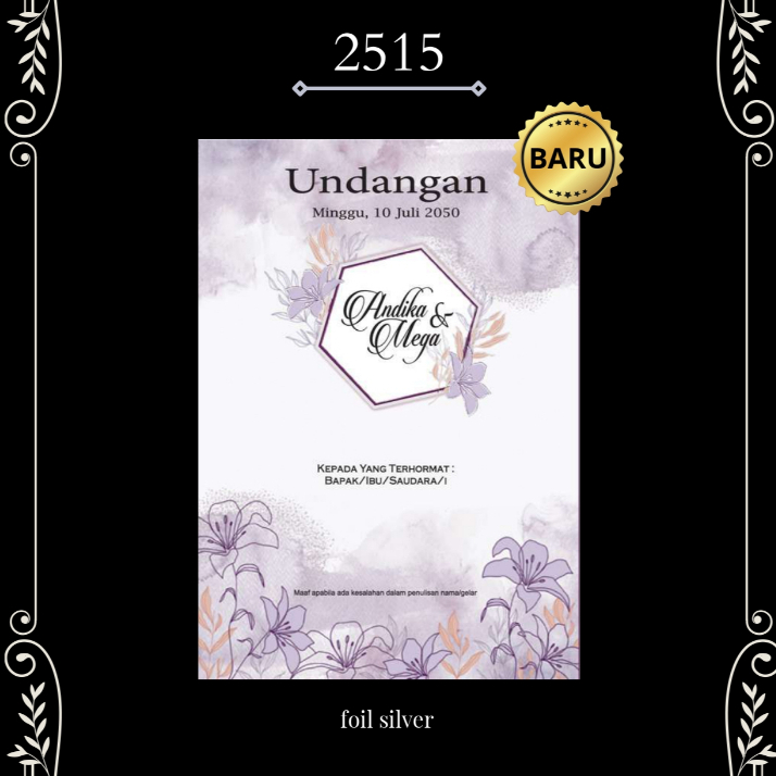 Blangko Undangan - Undangan Pernikahan - Undangan Murah - Blangko Undangan Kosong - ERBA 2515