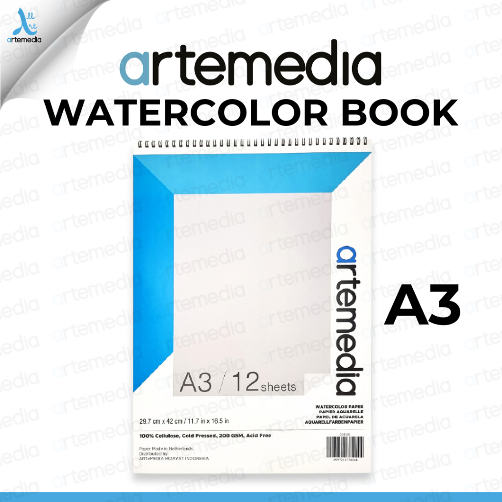 

Artemedia Watercolor Book A3 Wire Bound Pad Sketchbook