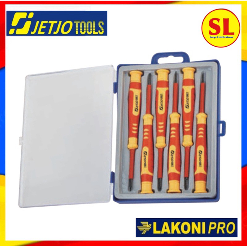 LAKONI PRO OBENG SET PRESISI ELEKTRONIK 6 PCS JETJOTOOLS OBENG SET 701030