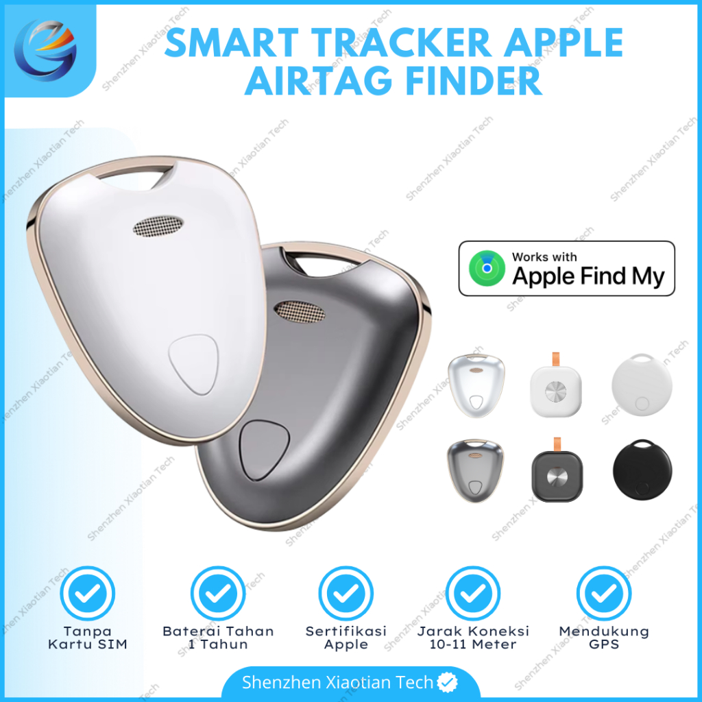 Mini Smart Tracker Apple Airtag Finder GPS Bluetooth | Smart Airtag Bluetooth Lost Key | Pelacak GPS