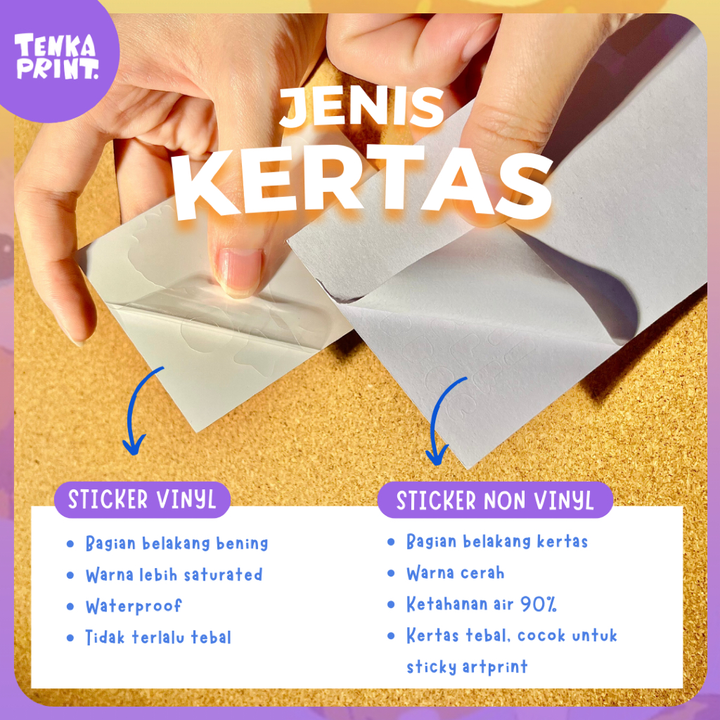 

HJK (PER A4) 1 Desain - Custom Stiker DIECUT Glitter/Hologram/Doff