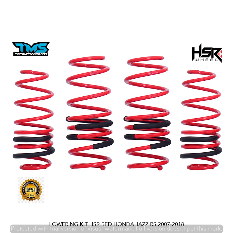 Per  Ceper HONDA JAZZ RS HSR RED //  LOWERING KIT HSR RED  HONDA JAZZ RS GRATIS PASANG