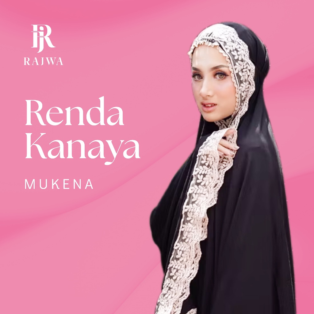 Rajwa Mukena Kanaya Katun Premium - Mukenah dengan Renda Elegan + Tas Cantik
