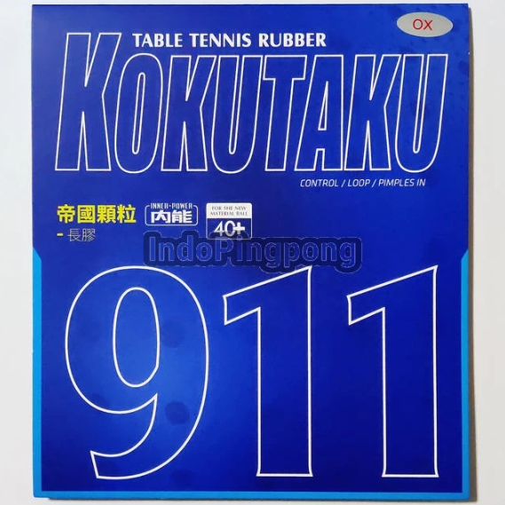 Tuttle 911 OX Kokutaku Tuple ~ Long Pips Karet Bintik Bertahan Panjang - Hitam