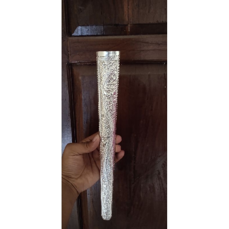 pendok bunton solo motif naga sepuh perak