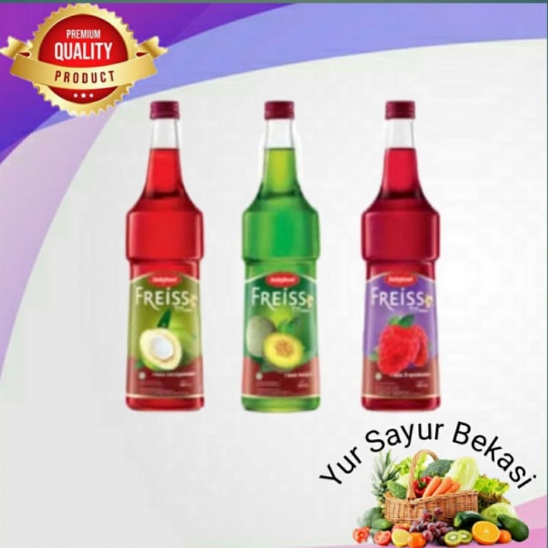 

Syrup/Sirup Indofood Freiss Melon/Chocopandan/Frambozen 460ml.