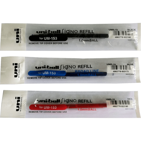 

Isi Refill Pulpen Uniball Signo Broad UM-153 1.0 mm - Hitam Biru Merah