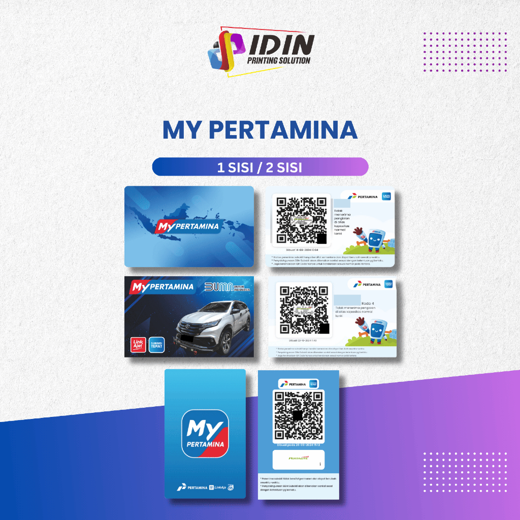 

Cetak Kartu ID Card My Pertamina MyPertamina Print UV Premium PVC - Percetakan Idin Printing Solution