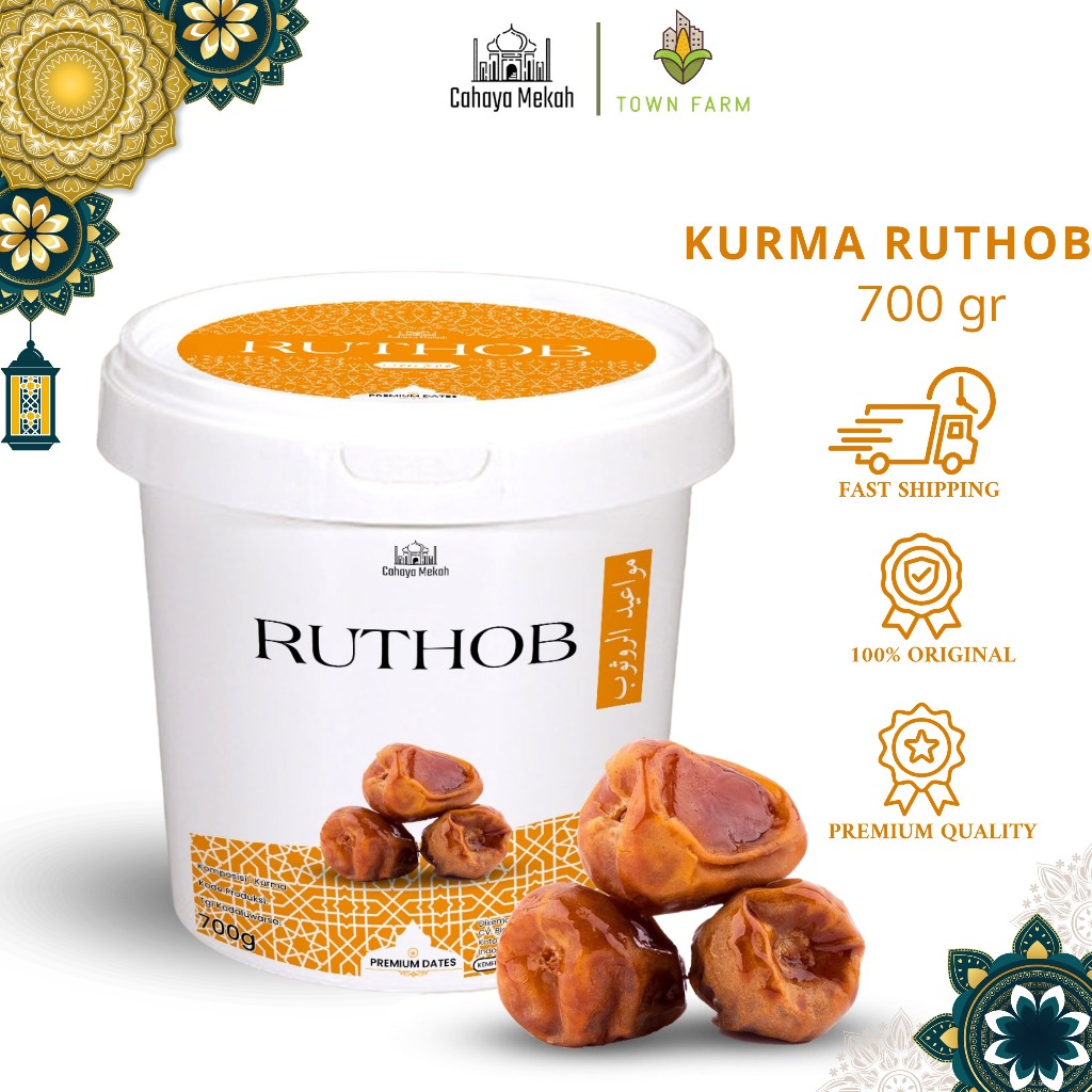 

Cahaya Mekah Kurma Ruthob 700g Kurma Setengah Matang Ruthob Super Premium Dates