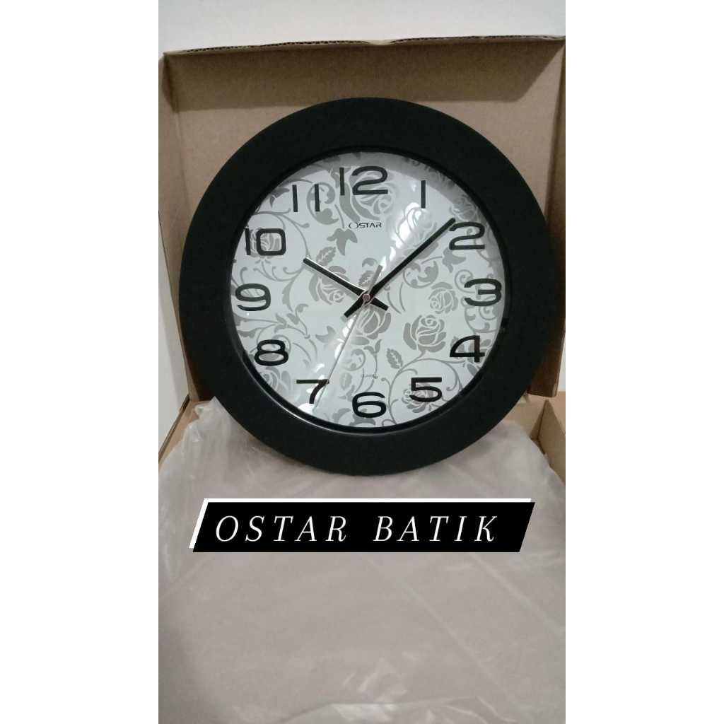 JAM DINDING OSTAR MESIN SILENT ( TIDAK BUNYI )