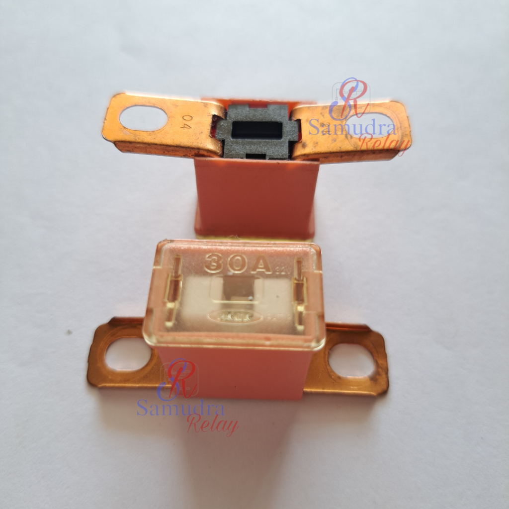 Sekring Sikring Mobil kaki baut merah muda pink 30A Sekring Fuse Central kaki panjang samping (Asli 
