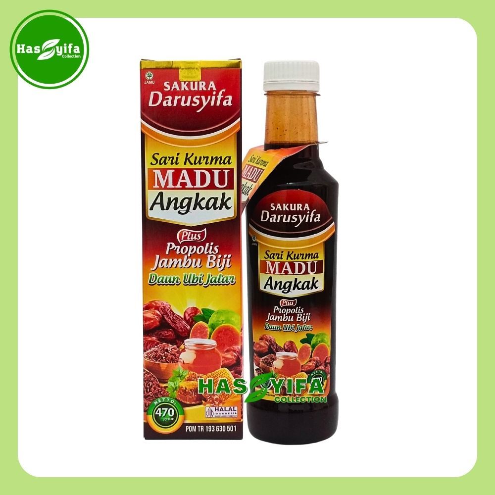 

Sari Kurma Madu Angkak Propolis Ubi Jalar Plus Jambu Biji Sakura Darusyifa 470gram