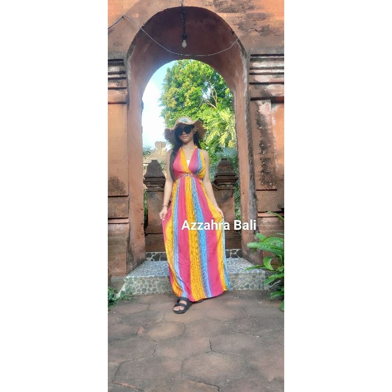 Dress Bali Panjang salur / Gaun Pantai Bali