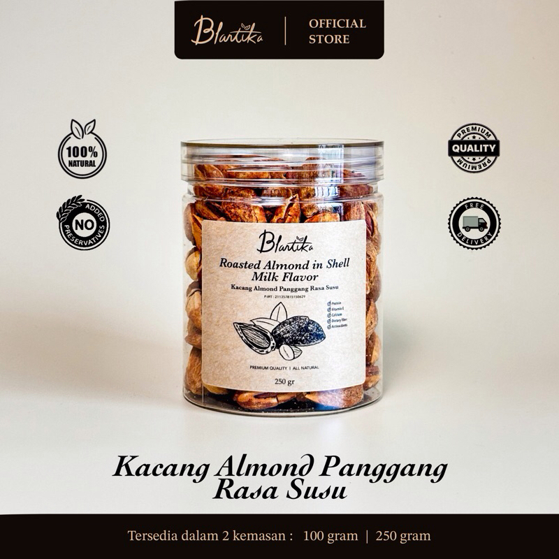 

Blantika - Roasted Almond Milk Flavor / Almond Pagang Rasa Susu / Almond Caramel Premium