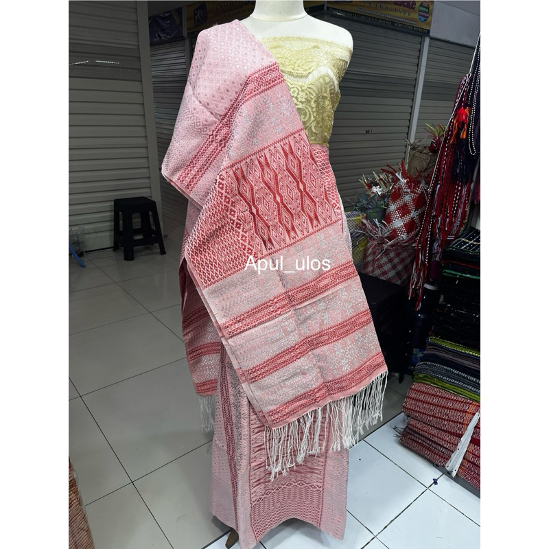Songket tumtuman full kristal Biru Silver TTS123